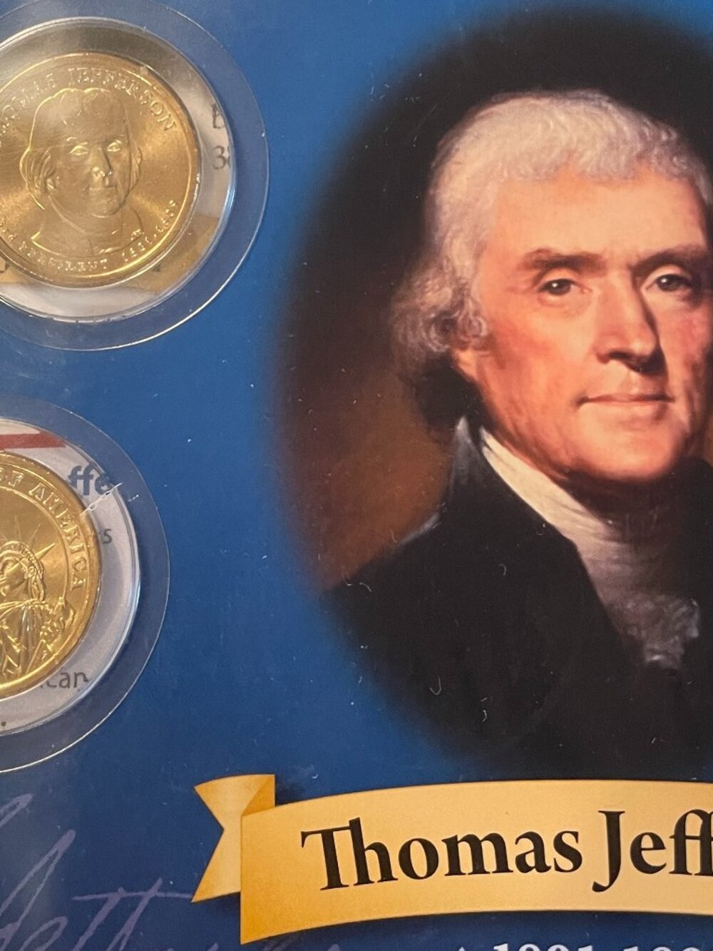 James Madison & Thomas Jefferson Panels Presidential Heritage Collection $1 Coin